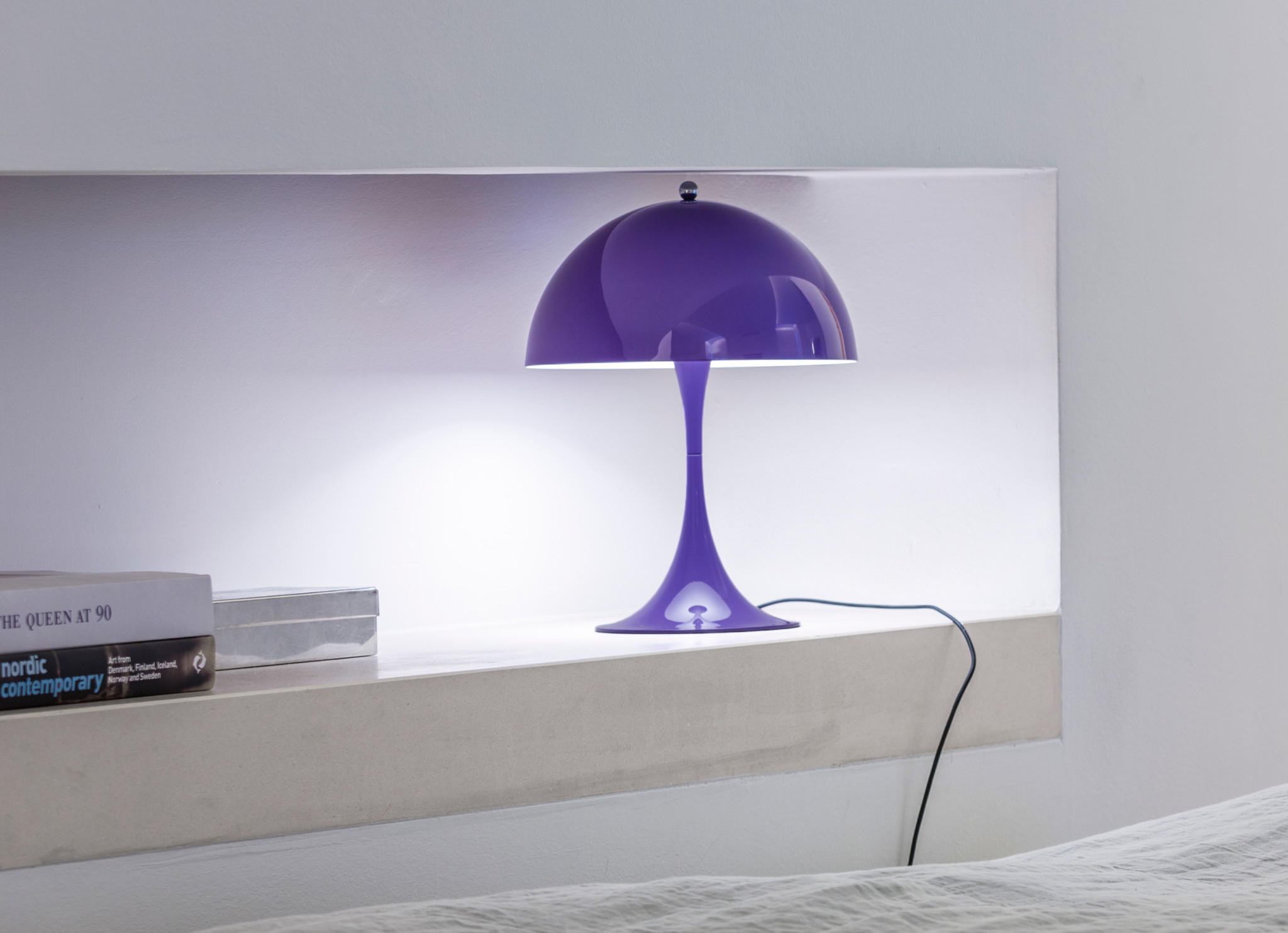 Panthella lamp in purple in context