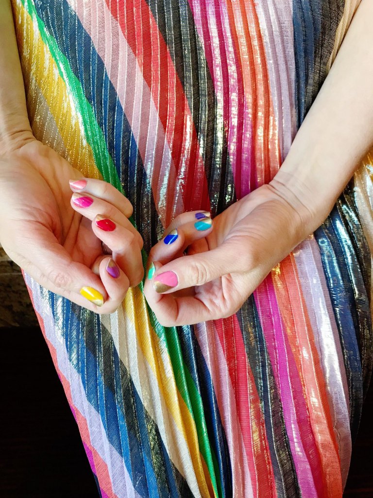 A colorful manicure might seem small or trivial, but can be a surprisingly powerful way to create a small burst of joy in the day to day. Ideas and tips for a joyful manicure from The Aesthetics of Joy. 
