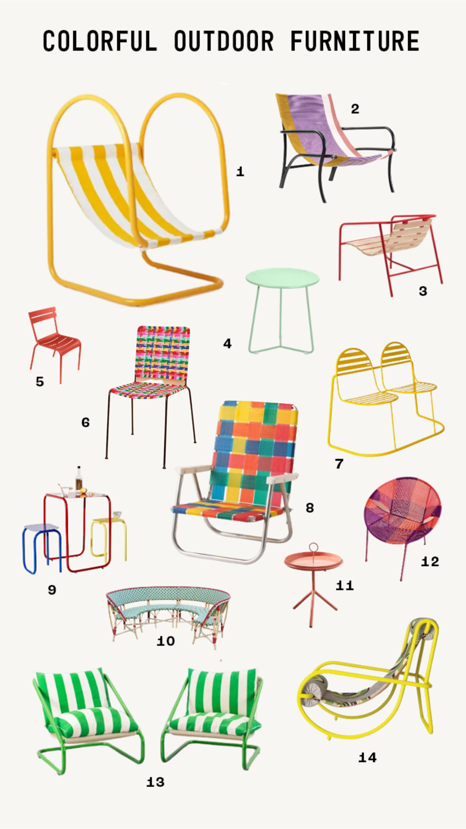 Colorful Outdoor Furniture Pieces to Bring Joy to Your Yard