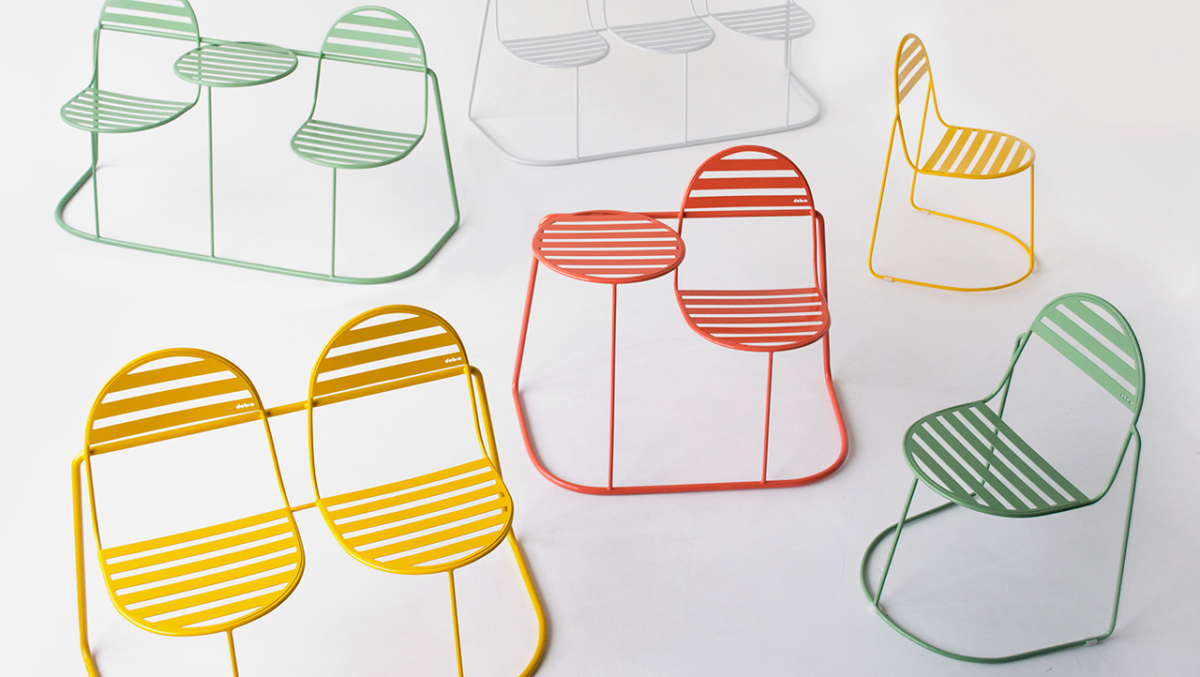 Colorful outdoor chairs from Dobro design.