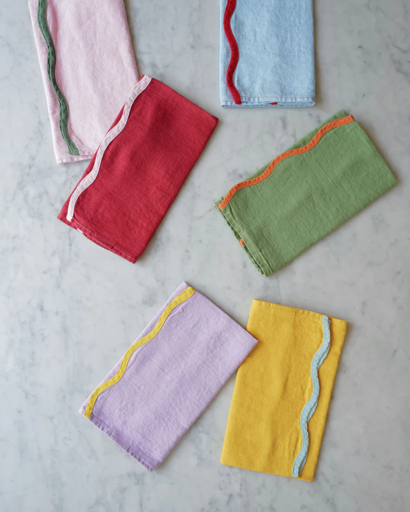 Table linens in a rainbow of colors