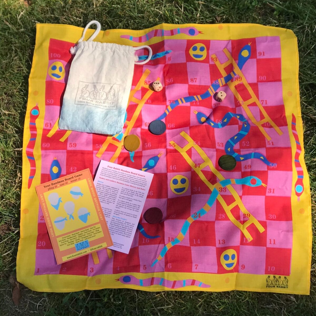 Snakes and Ladders Bandana Board Game